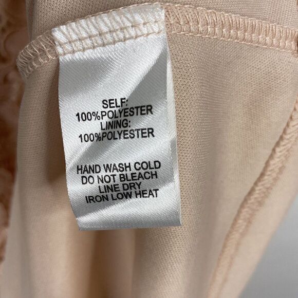 Lulus Dress Size Medium Womens Pink Lace Halter Sleeveless Skater Lined Pleated - Picture 7 of 8